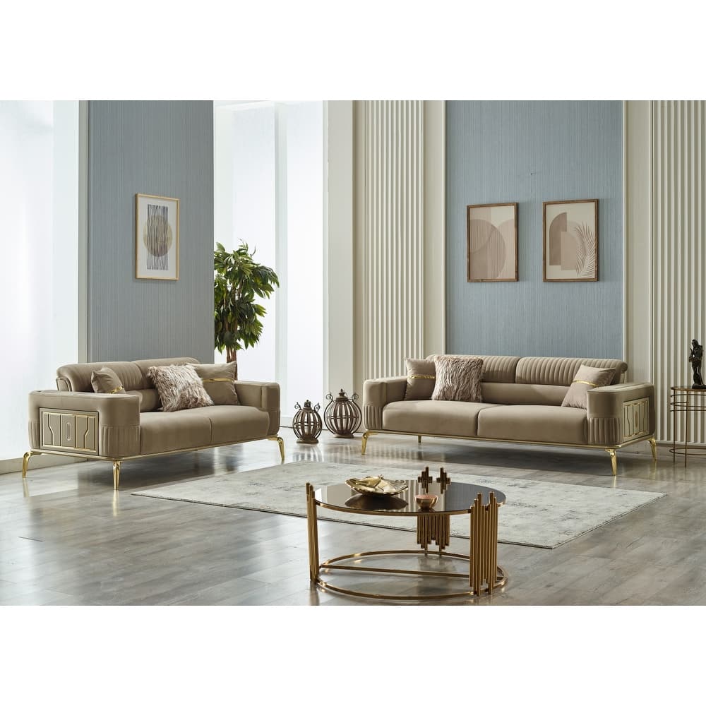 Arely 2-Pieces One Sofa One Loveseat Living Room Set