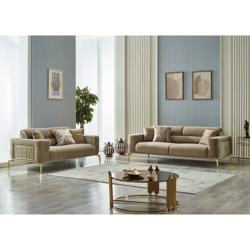 Arely 2-Pieces One Sofa One Loveseat Living Room Set