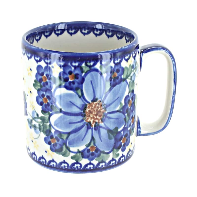 Blue Rose Polish Pottery Vena Mug - Daisy Surprise
