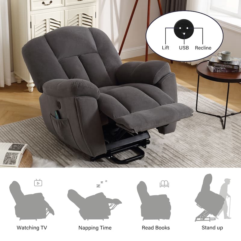 Power Lift Recliner Chair with Heat and Massage