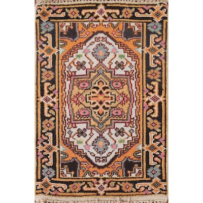 Heriz Serapi Oriental Rug Handmade Medallion Wool Carpet - 2'0"x 3'0"