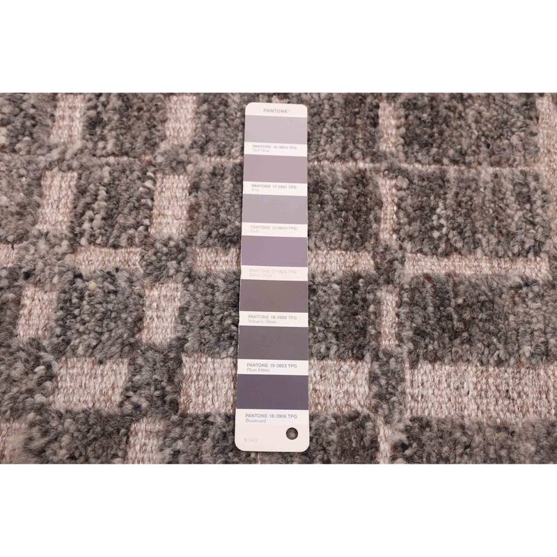 ECARPETGALLERY Hand-knotted Tangier Dark Grey Wool Rug - 7'11 x 10'10