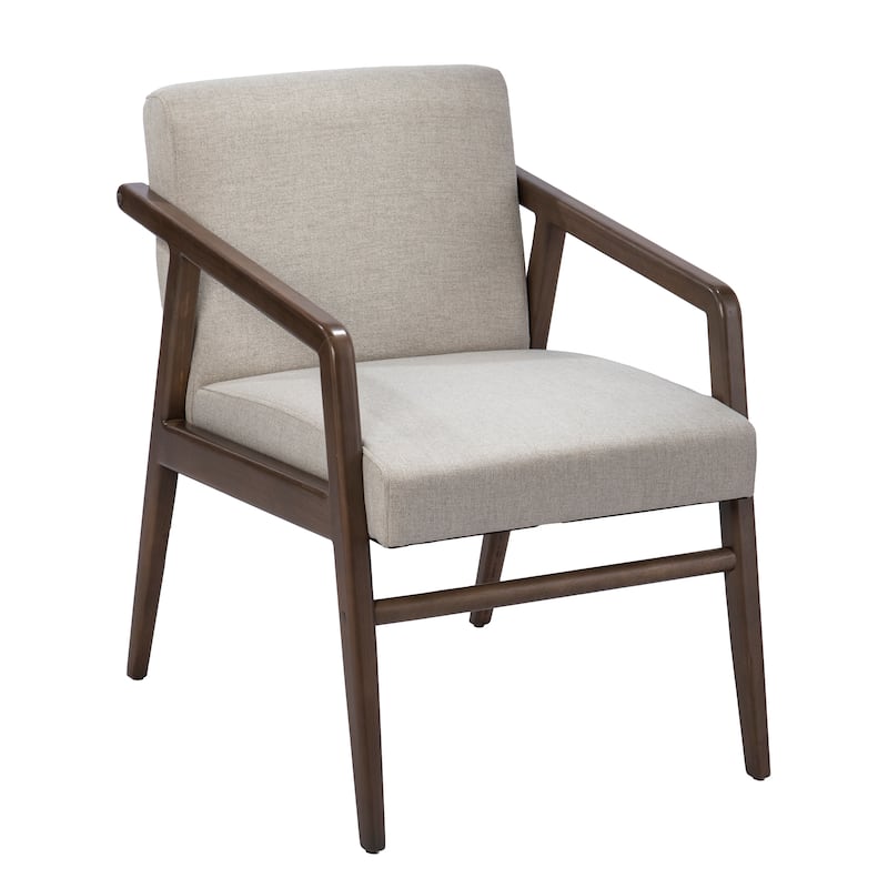 SEI Furniture Diane Beige Wood Accent Chair