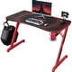 preview thumbnail 12 of 15, Homall Gaming Desk Z Shaped Full Piece of Mouse Pad Computer Desk Red/43Inch