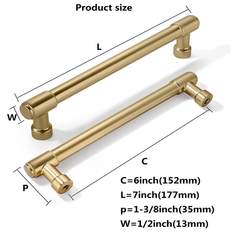 10 Pack 6 Inch Drawer Pulls - 6"L x 2"W