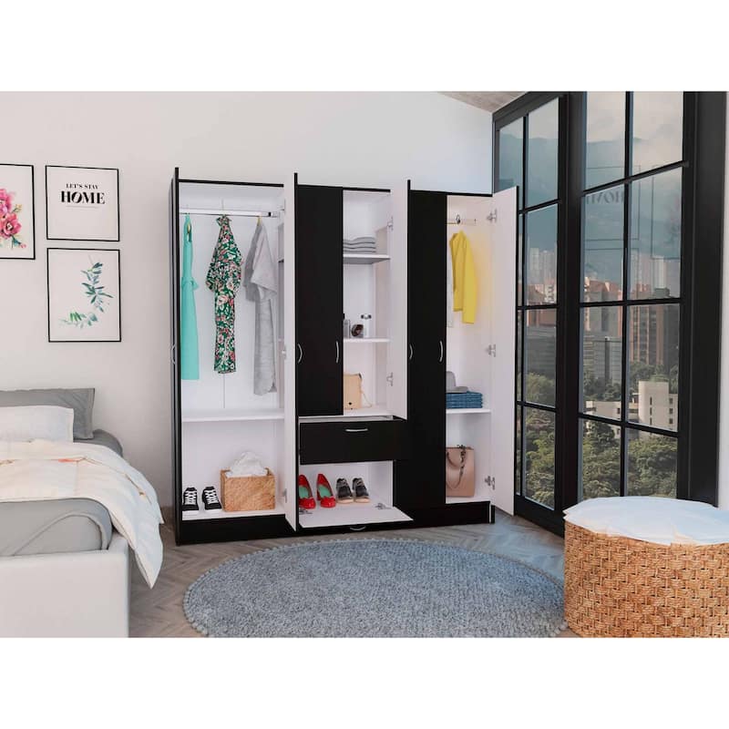 FM Furniture Guajira Six Door Armoire and Three Cabinets