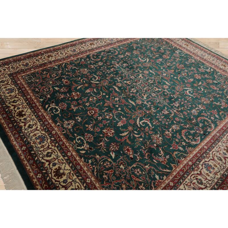 8x10 Hand Knotted Wool Emerald Kazan Pande Cameron Silky sheen Rug - 8' x 10'