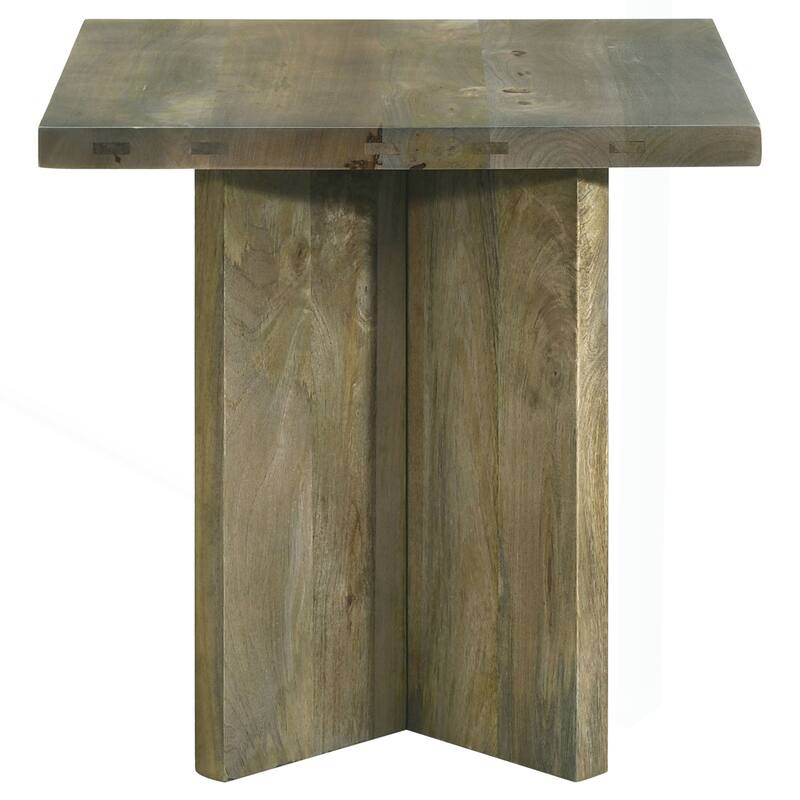 Exquisite Solid Mango Wood End Table with Rustic Appeal for Stylish Spaces