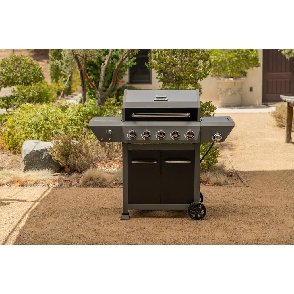 Megamaster 5-Burner Propane Gas Grill with Side Burner