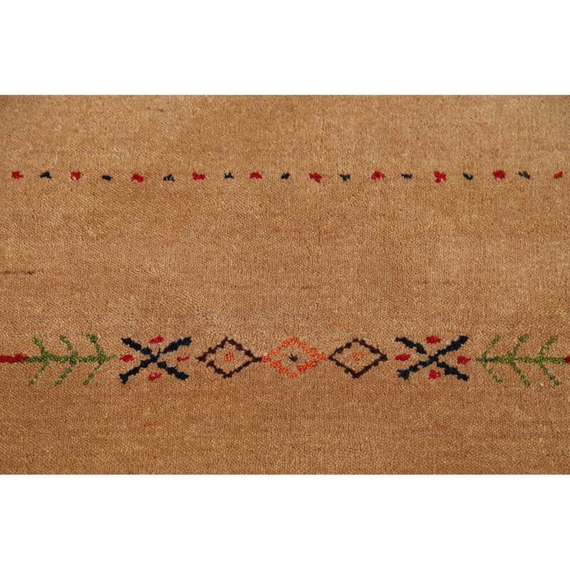 Gabbeh Oriental Accent Rug Handmade Wool Carpet - 3'11"x 5'8"