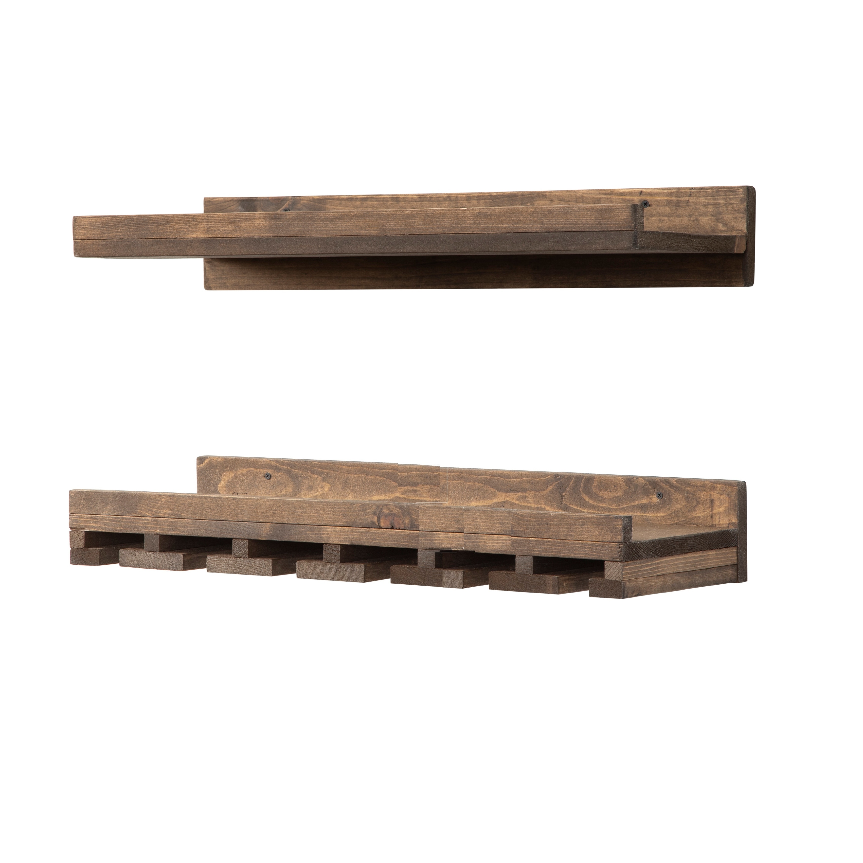 Rustic Luxe Wall Mounted Wine Glass Stemware Rack
