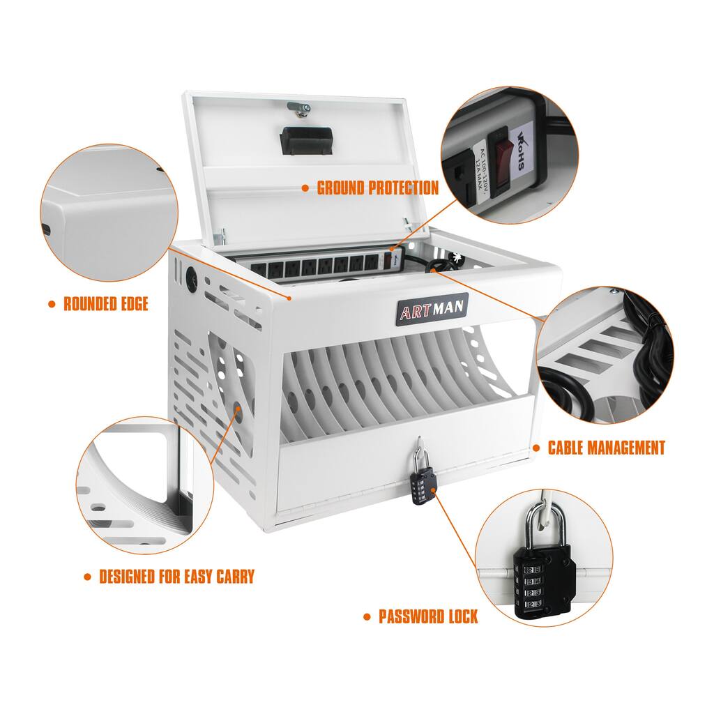 16 Bay Charging Cabinet for Laptop