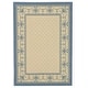 preview thumbnail 48 of 125, SAFAVIEH Courtyard Sheila Indoor/ Outdoor Waterproof Patio Backyard Rug 5'3" x 7'7" - Natural/Blue