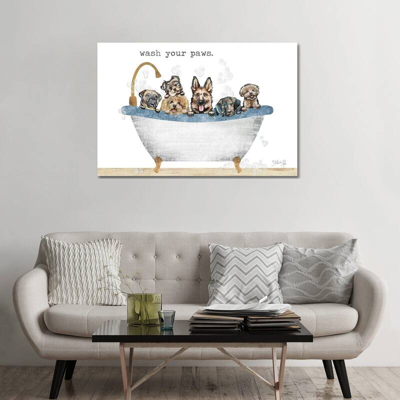 iCanvas "Wash Your Paws" by Marla Rae Canvas Print - 32x48x1.5