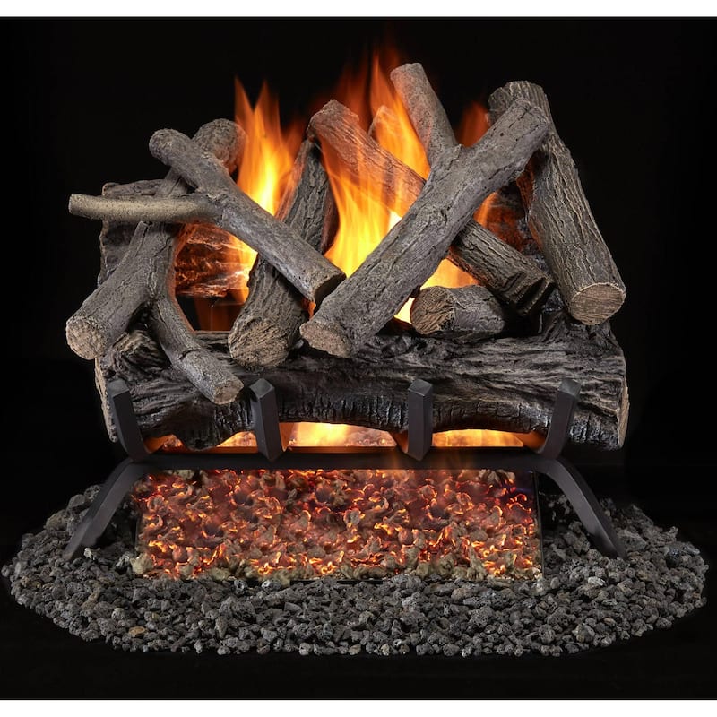 Duluth Forge BVL18-3 45,000 BTU Natural Gas Log Set Fireplace with - Natural