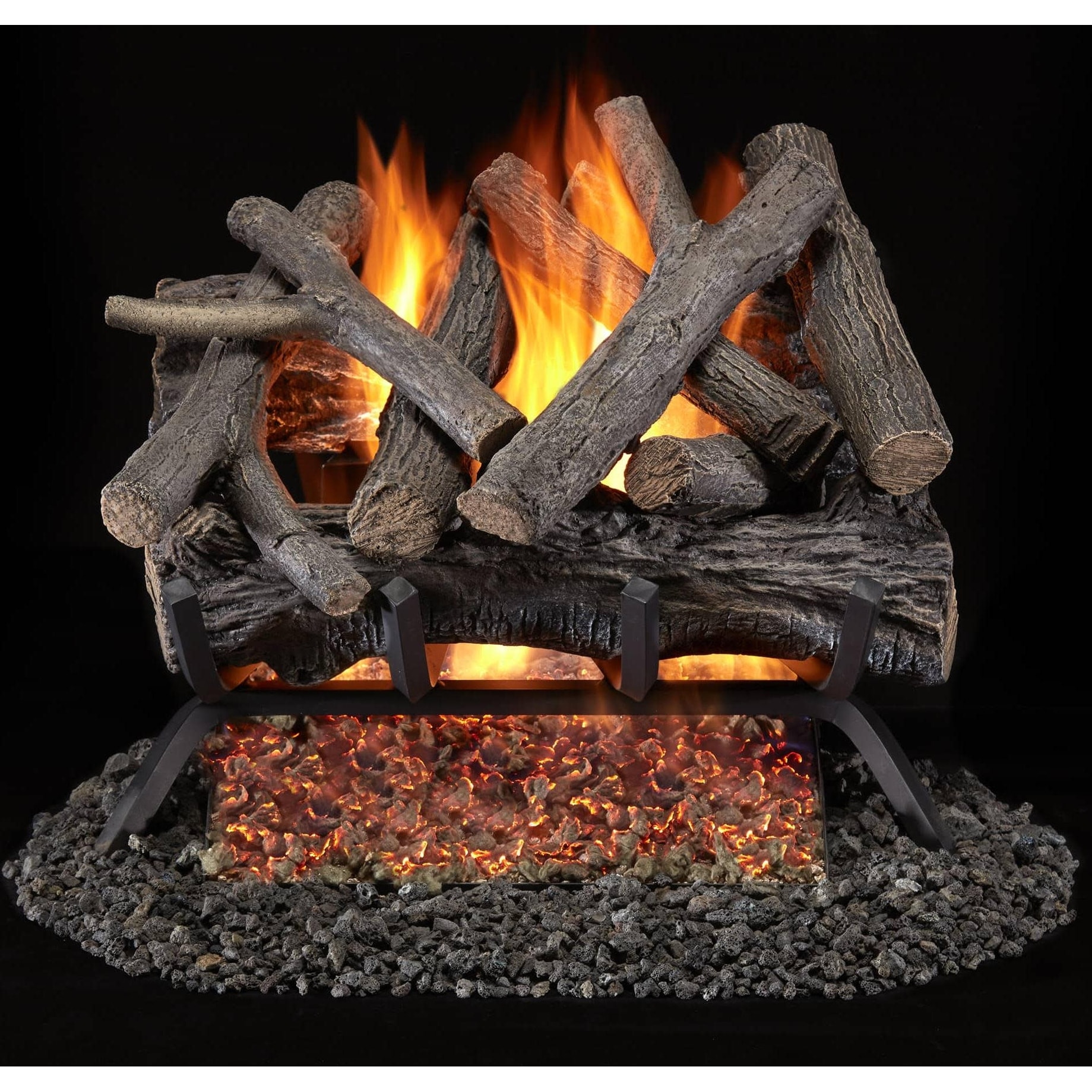 Duluth Forge BVL18-3 45,000 BTU Natural Gas Log Set Fireplace with