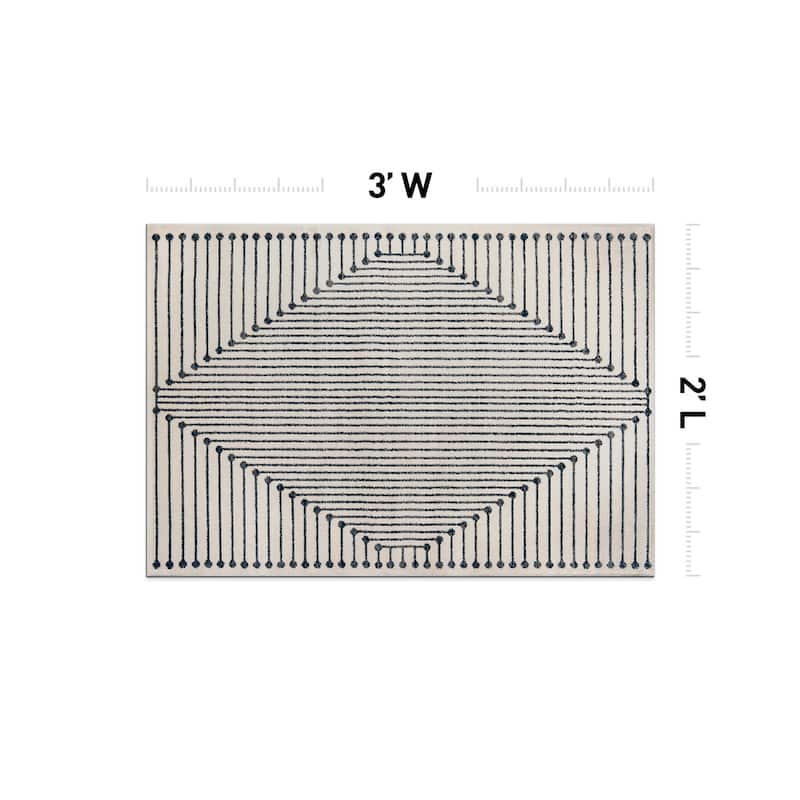 Modern Geometric Durable Area Rug, Pet Friendly for Any Room