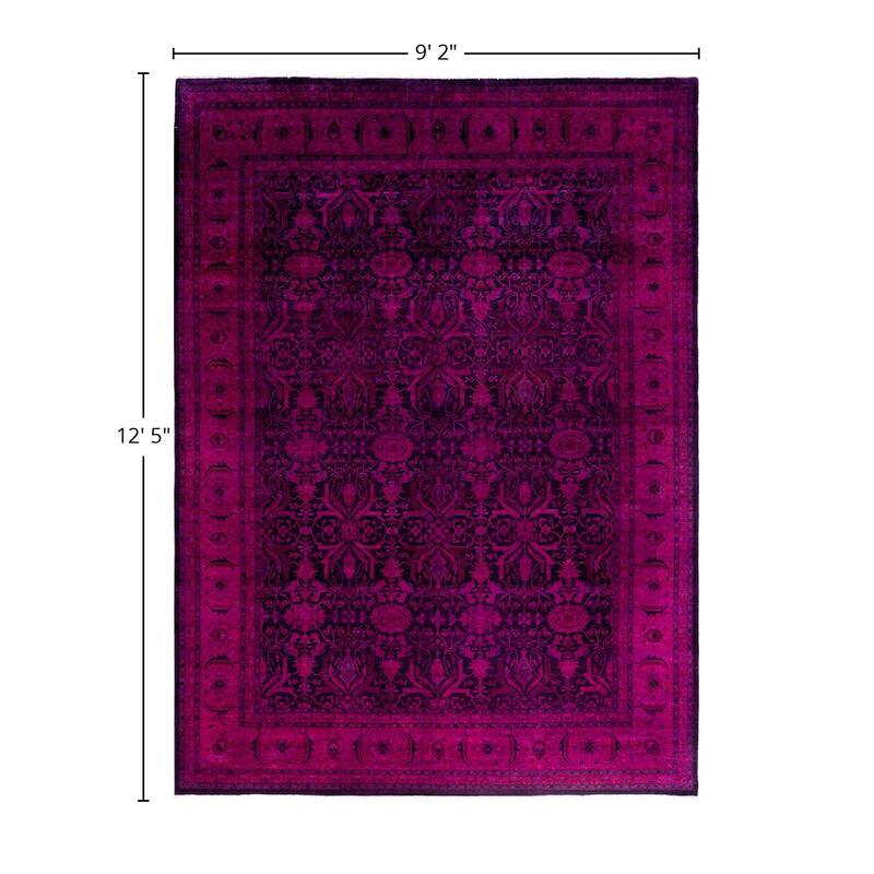 Fine Vibrance One-of-a-Kind Hand-Knotted Area Rug - Pink, 9' 2" x 12' 5" - 9' 2" x 12' 5"