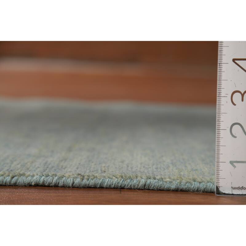 Hand Knotted Oriental 100% Wool Carpet Modern Modern Navy Blue & Blues Gabbeh Area Rug - 4' 1'' X 2' 8''