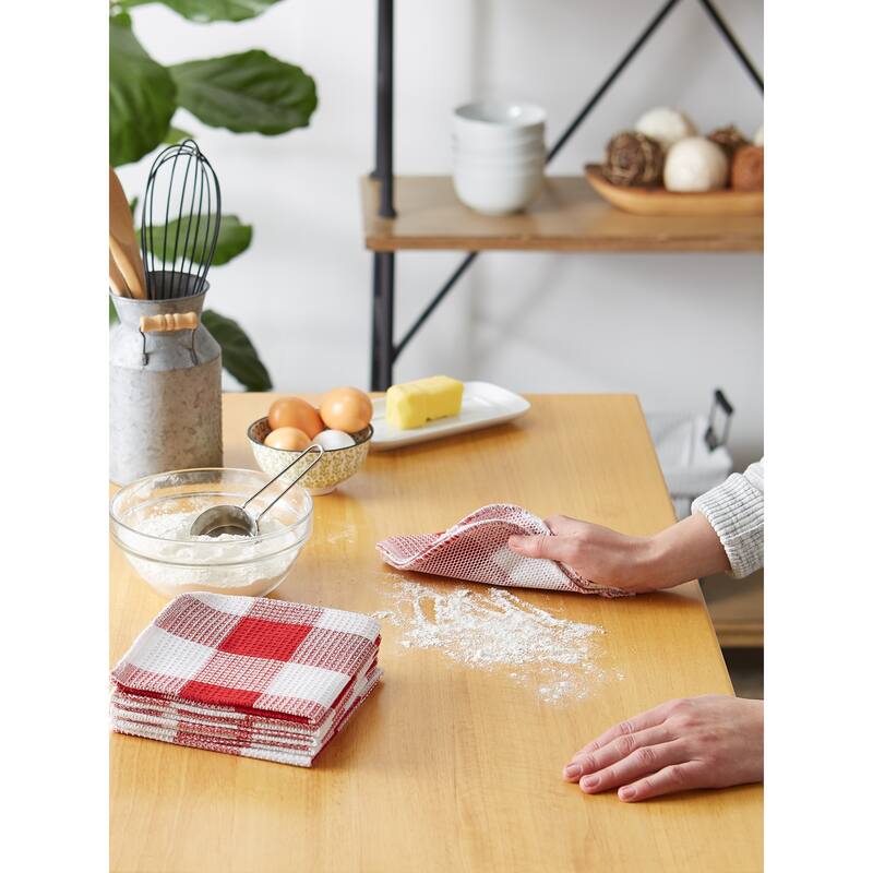 DII Black Buffalo Check Scrubber Dishcloth Set of 6