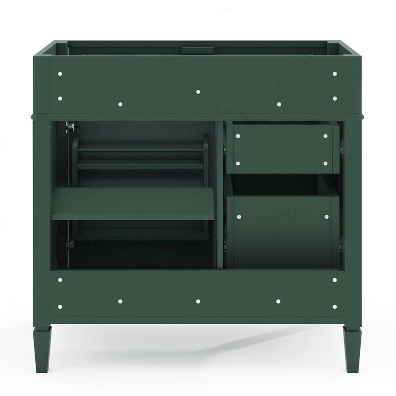 Modern Bathroom Vanity with Multiple Drawers