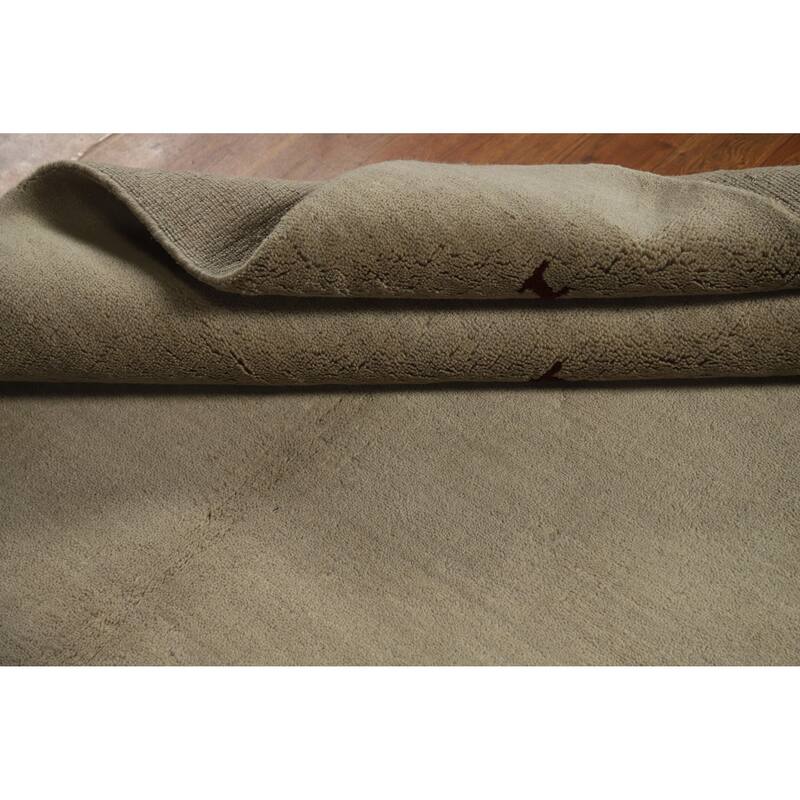 Hand Knotted Oriental 100% Wool Carpet Tribal Animal Pictorial Beige & Ivories Gabbeh Area Rug - 6' 4'' X 4' 7''