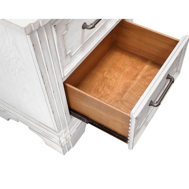 Elegant Nightstand with Sherwin Williams Finish, Felt-Lined Top Drawer, and Smooth Ball-Bearing Glides