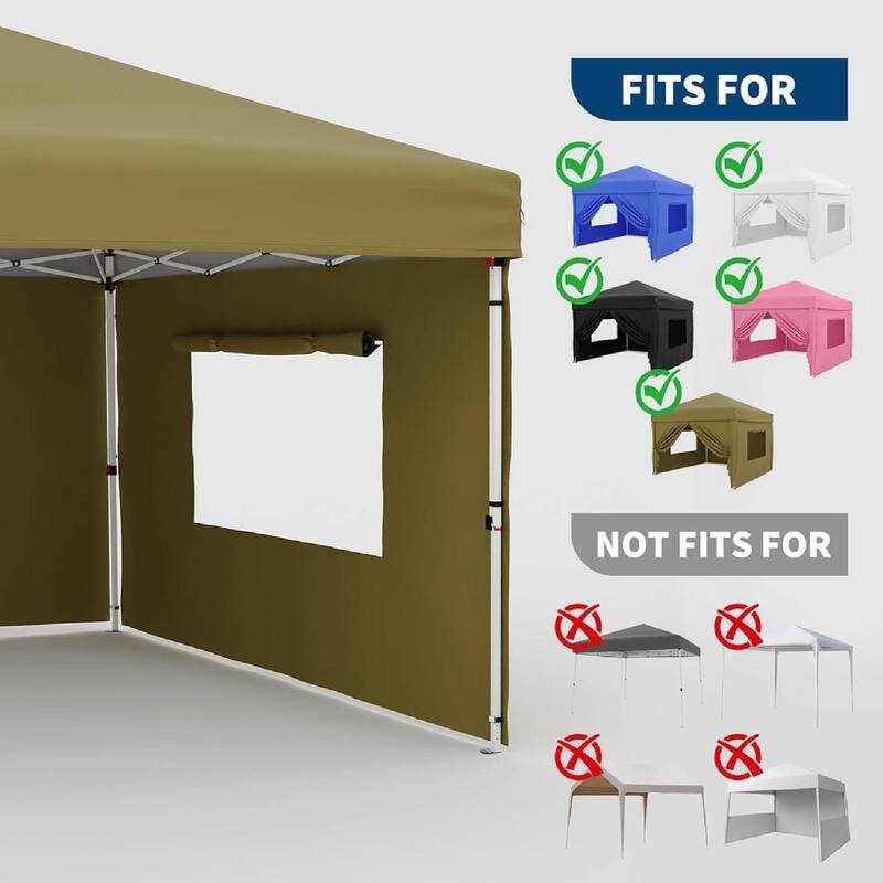 4-Piece Waterproof Replacement Tent Sidewalls, SunWall Panels for 10x10ft Pop Up Canopy (Canopy Tent NOT Included) - N/A