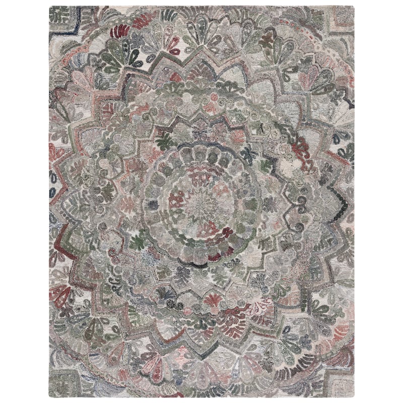 SAFAVIEH Handmade Marquee Genta Modern Medallion Wool Rug