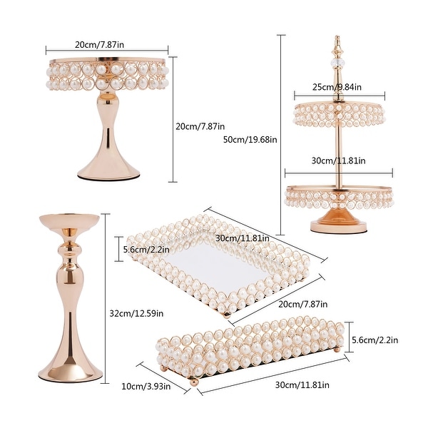 Gold cake stand set discount