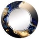 preview thumbnail 6 of 12, Designart 'Abstract Marble Geode Blue I' Printed Abstract Liquid Ink Wall Mirror
