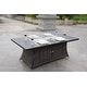 preview thumbnail 2 of 9, Rec Aluminium Fire Pit Dining Table with Wind Guard