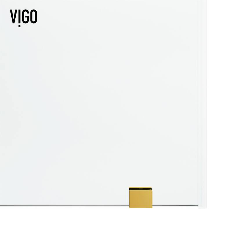 VIGO Elan Hart 56" to 60" W x 66" H Frameless Sliding Tub Door