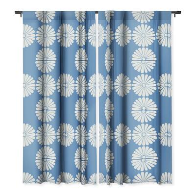 Colour Poems Retro Daisy Xii Made-to-Order Blackout Single Curtain Panel