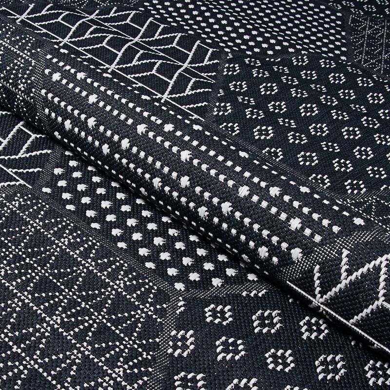 Dream Decor Rugs Hampton Cathode Black Indoor Outdoor Area Rug