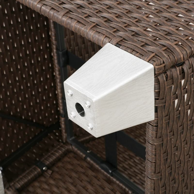 Patio Festival Outdoor Wicker Ottoman with Cushion