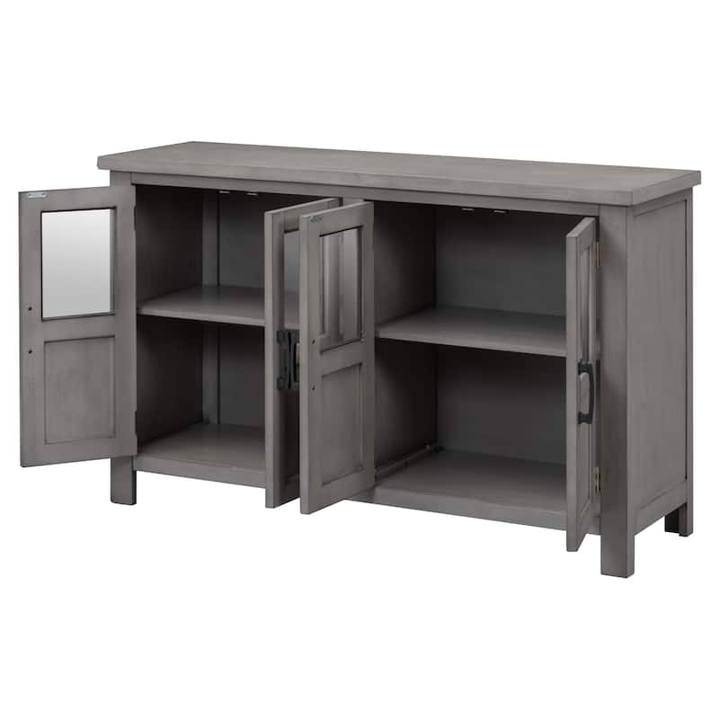 Modern Sideboard Buffet Storage Cabinet, Four-Door Storage Cabinet w ...