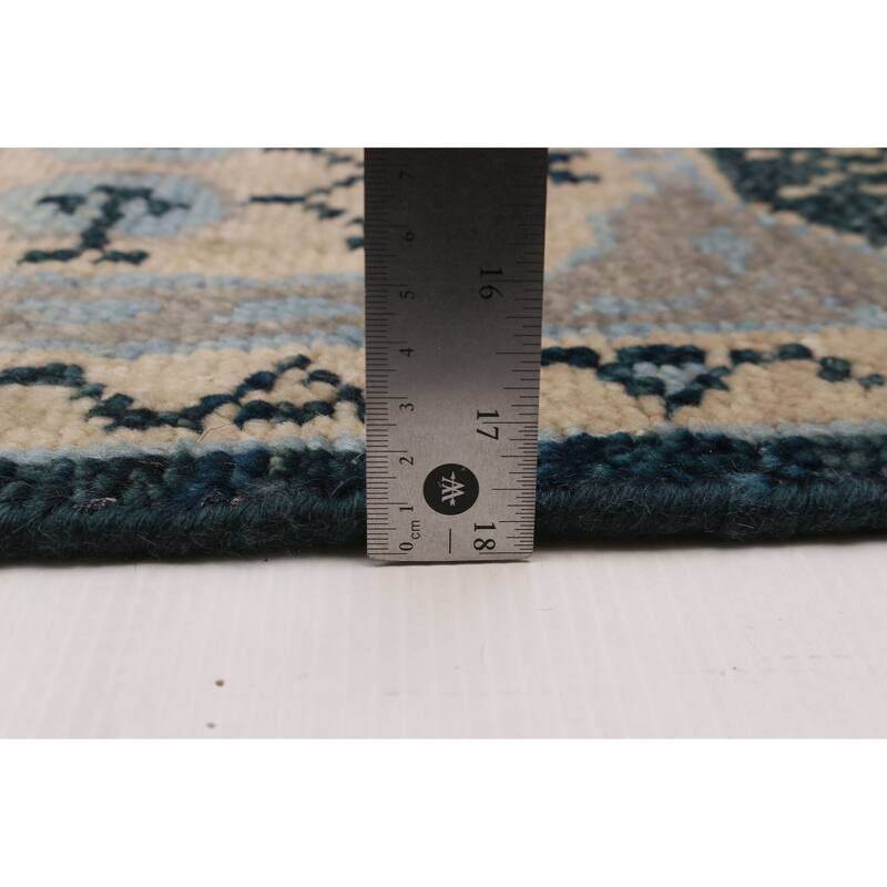 ECARPETGALLERY Hand-knotted Jules Serapi Dark Navy Wool Rug - 8'0 x 10'0
