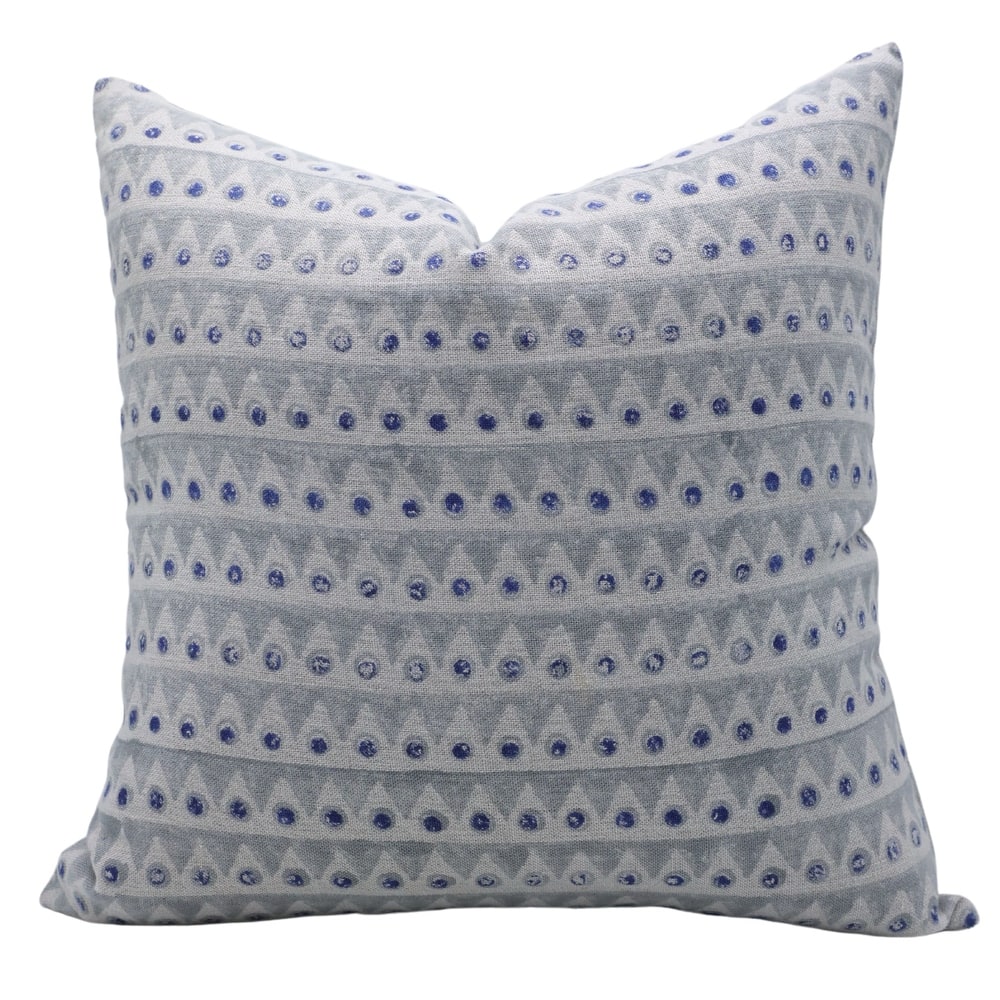 Fabdivine Farmhouse Thick Linen Hand Block Print Cushion Cover Sustainable Room, Mountain Moon