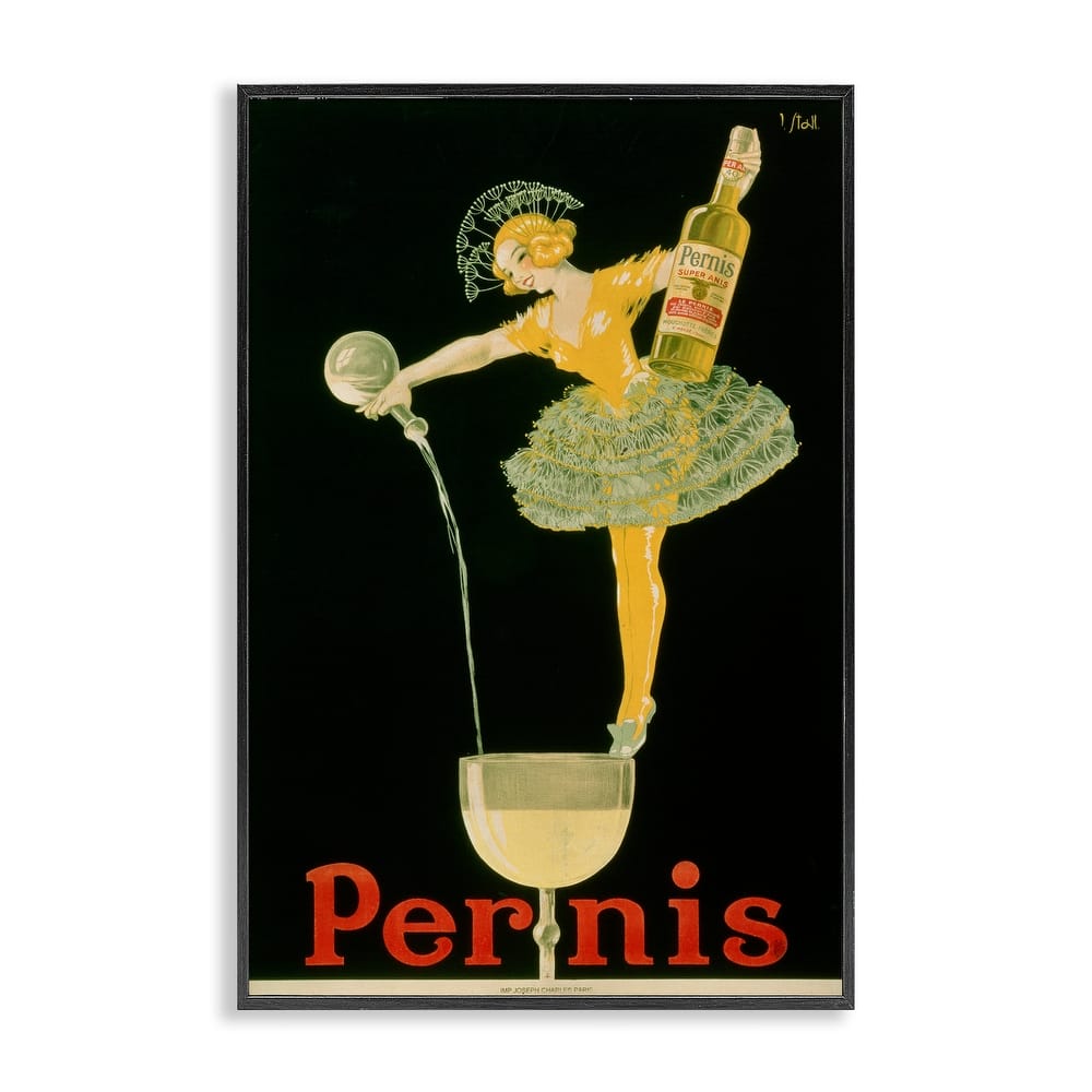 Stupell Vintage Pernis Wine Pour Framed Giclee Art Design By Marcus Jules