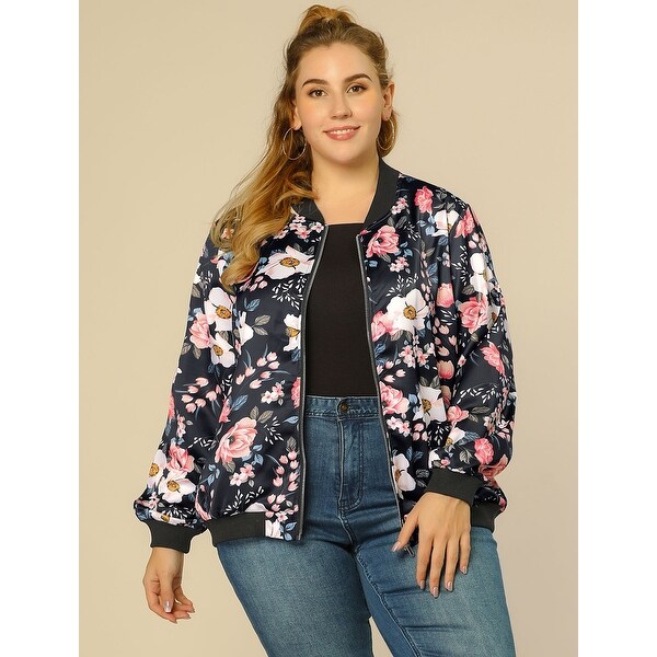 floral plus size jacket
