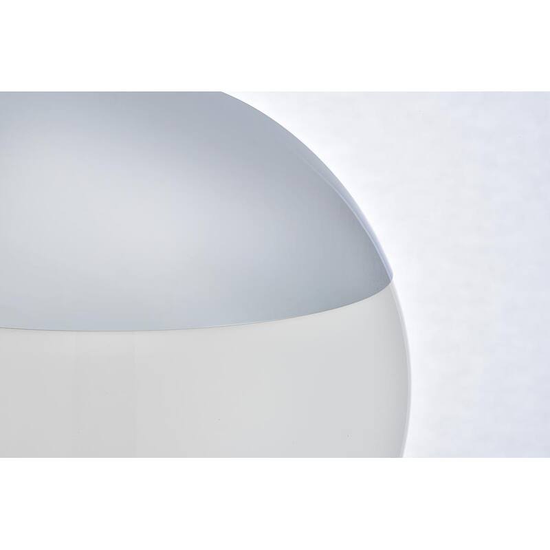 Frosted White Glass 1-Light 8-inch Pendant