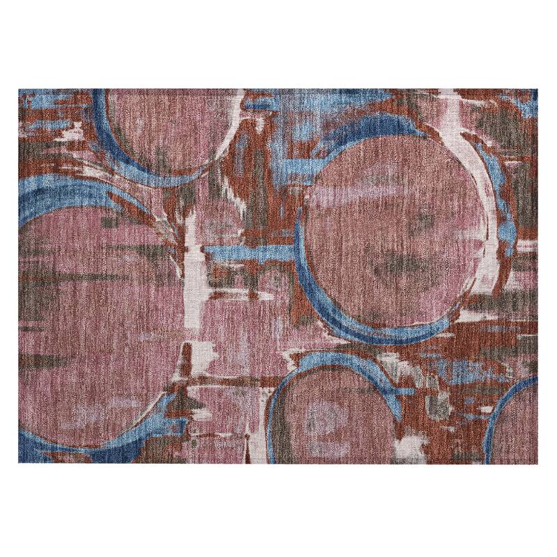 Machine Washable Indoor/ Outdoor Modern Erie Chantille Rug