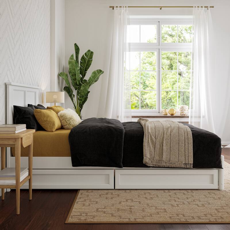 Felicity Platform Bed with Panel Footboard and Storage Drawers