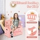 preview thumbnail 4 of 4, Kids Princess Wooden Bench Seat Toy Box Storage Organizer Pink