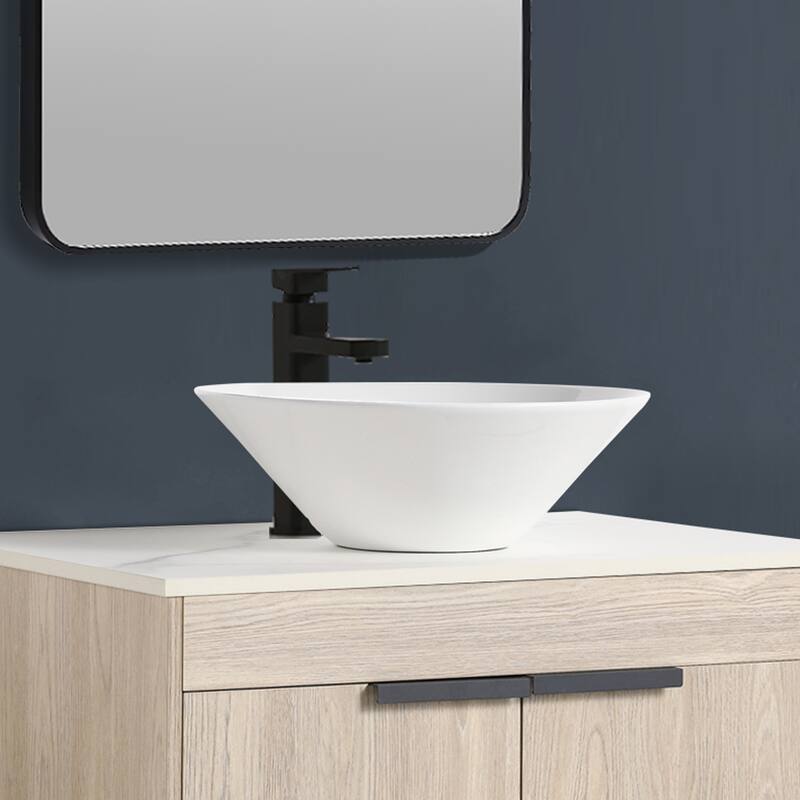 Topcraft Ceramic Countertop Art Basin Bathroom Sinks - 16"