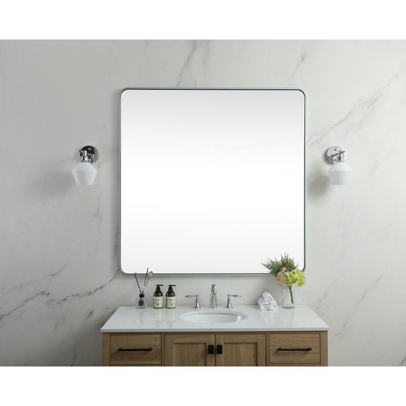 Indigo Home Soft corner metal square mirror 48x48 inch