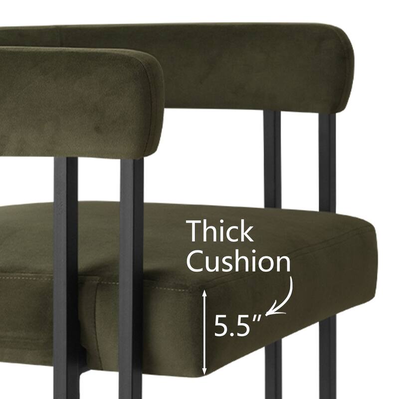 Velvet Upholstered Counter Stool