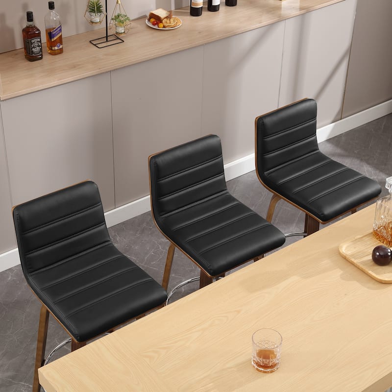26"/29" Faux Leather Swivel Bar/Counter Stools, Set of 2/3