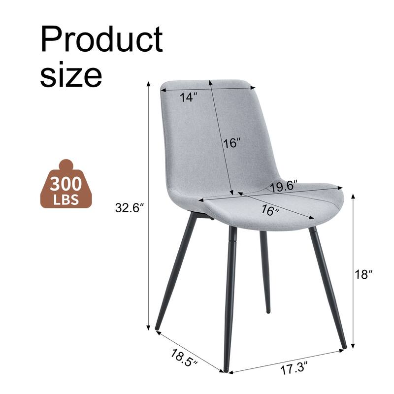 Light Gray Side Chair Coffee Chair Meeting Room Chair Dining Chair Accent Chair Armless Chair with Metal Legs